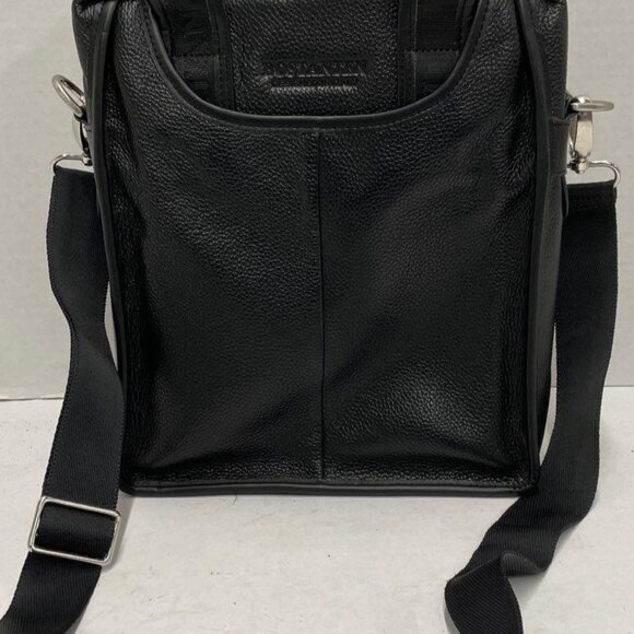 Bonstanten Black Leather Messenger Bag - Picture 1 of 4